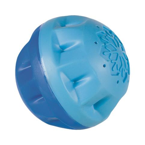 фото Апорт для собак trixie cooling ball, охлаждающий мяч, голубой, 8 см