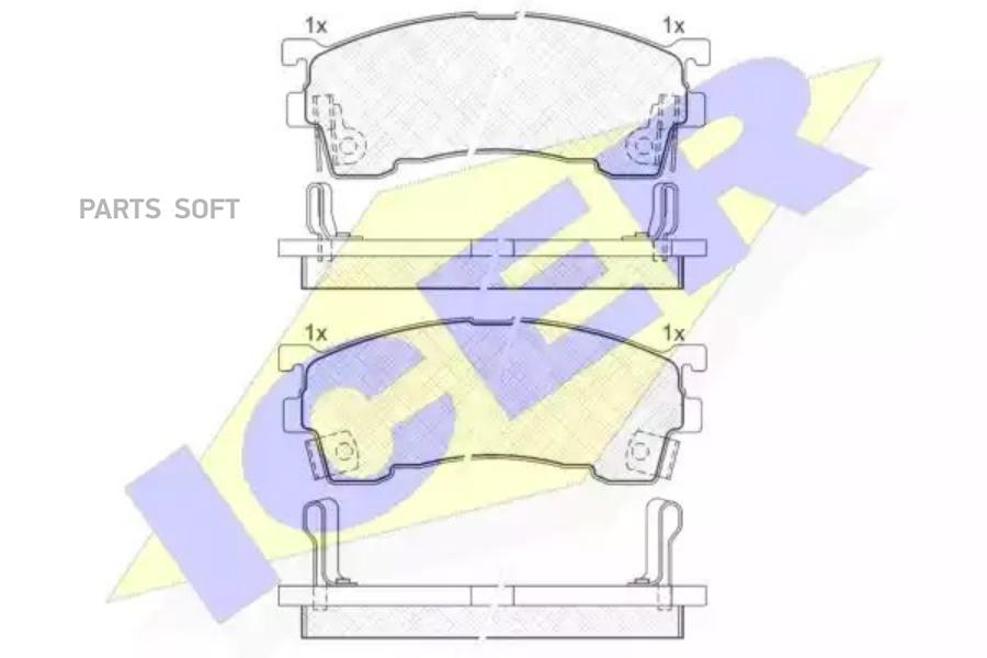 

Колодки Передние Mazda 626 1.8-2.5 Icer 180971 Icer арт. 180971