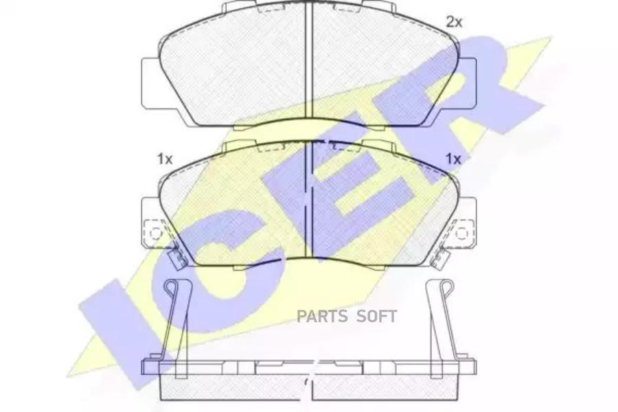 

Колодки Передние Honda Accord, Civic, Cr-V Icer 181019 Icer арт. 181019
