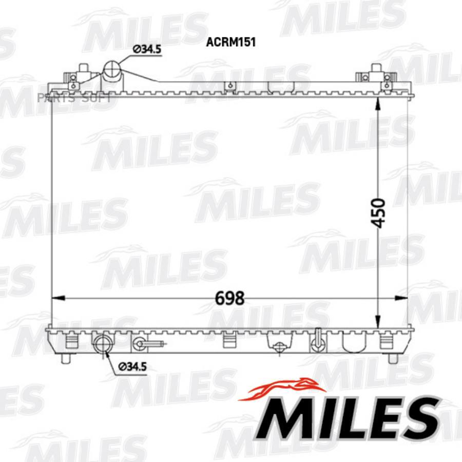 

MILES ACRM151 Радиатор SUZUKI GRAND VITARA 2.0/2.4 A/T (мех. Сборка) 05- 1шт
