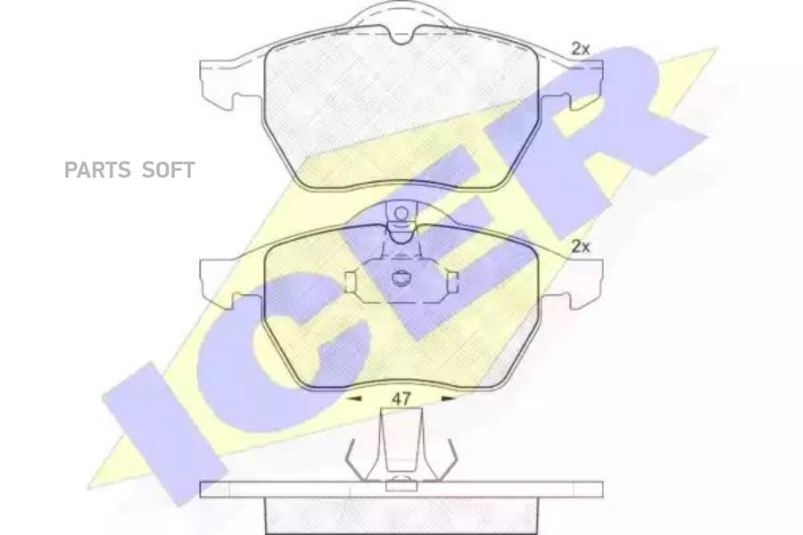 

Колодки Передние Opel Vecb 99-02 Icer 181128 Icer арт. 181128