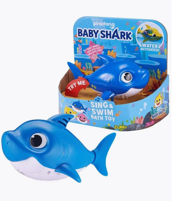 Игрушка для ванной ZURU акула Baby Shark, синий