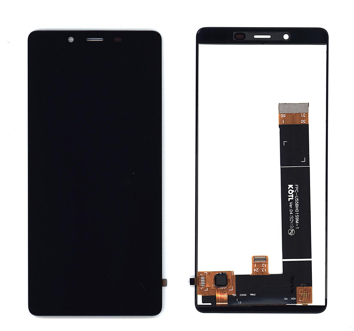 

Дисплей с тачскрином для Nokia 1 Plus черный, для Nokia 1 Plus