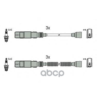 Провода Зажигания К-Кт Huco 134952