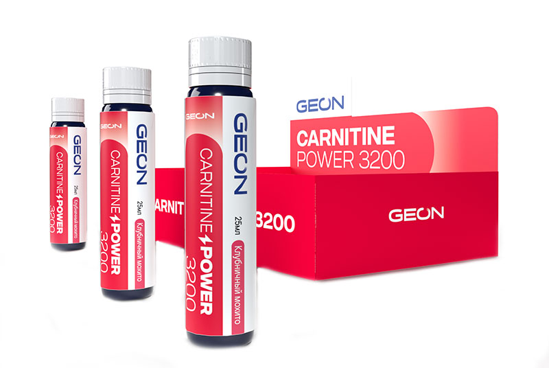 GEON CARNITINE POWER 3200, 20 амп, вкус: клубничный мохито