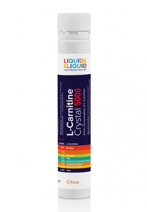 Liquid & Liquid L-Carnitine Crystal 5000 25 мл, 1 амп, вкус: цитрус
