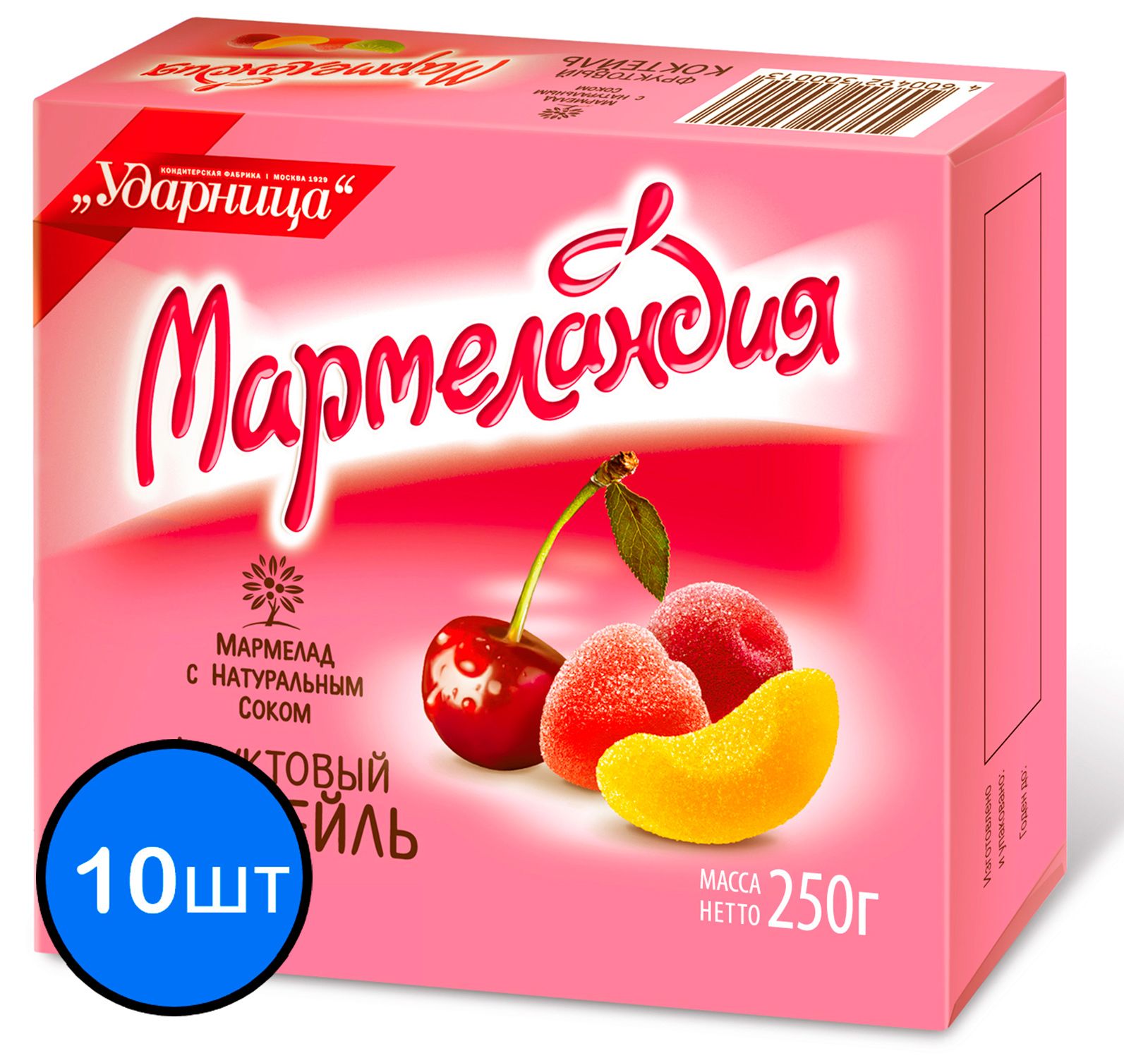 

Мармелад Фруктовый коктейль "Мармеландия", 250г х 10шт