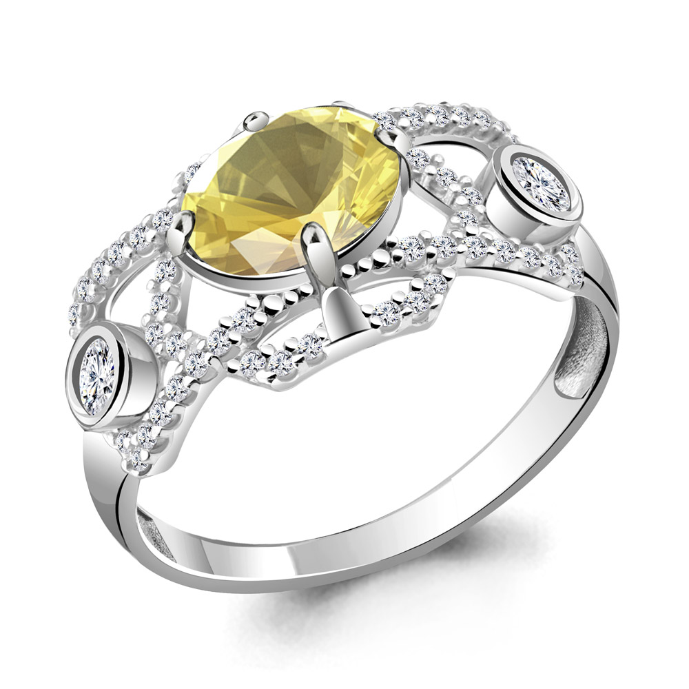 

Кольцо из серебра с кварцем р. , Aquamarine 6557211А_925_р, 6557211А_925_р