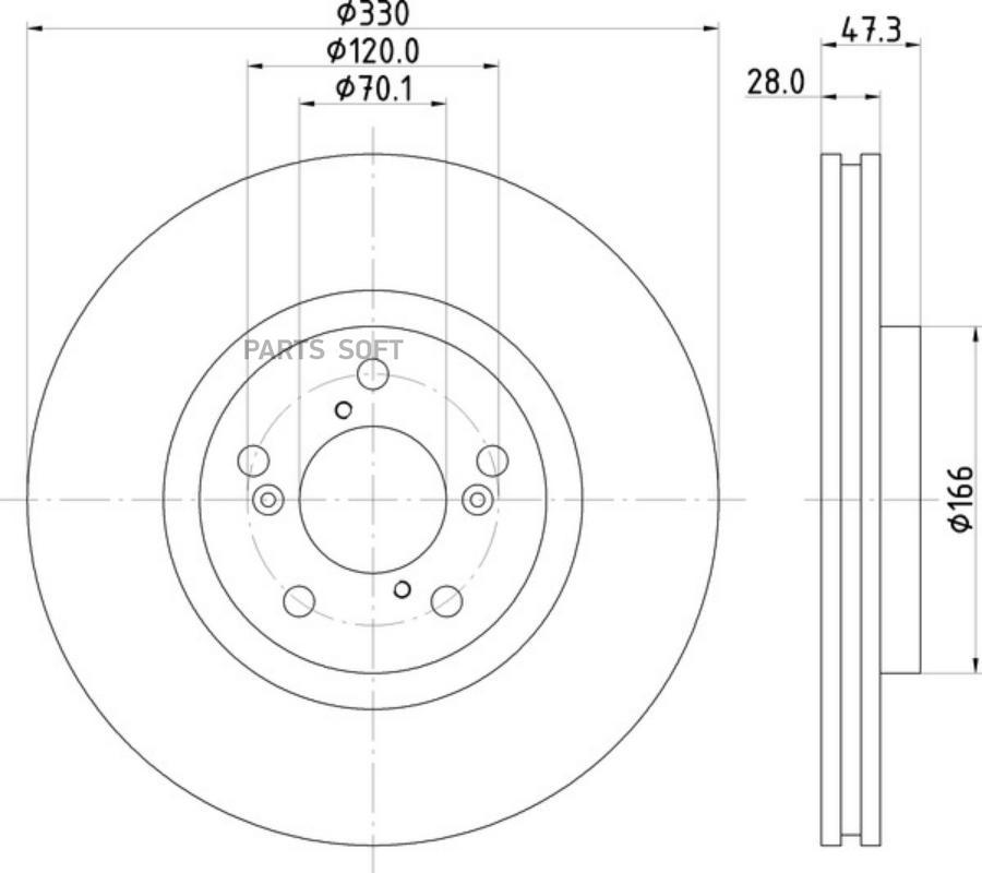 

NISSHINBO ND8050K Диск тормозной | перед |