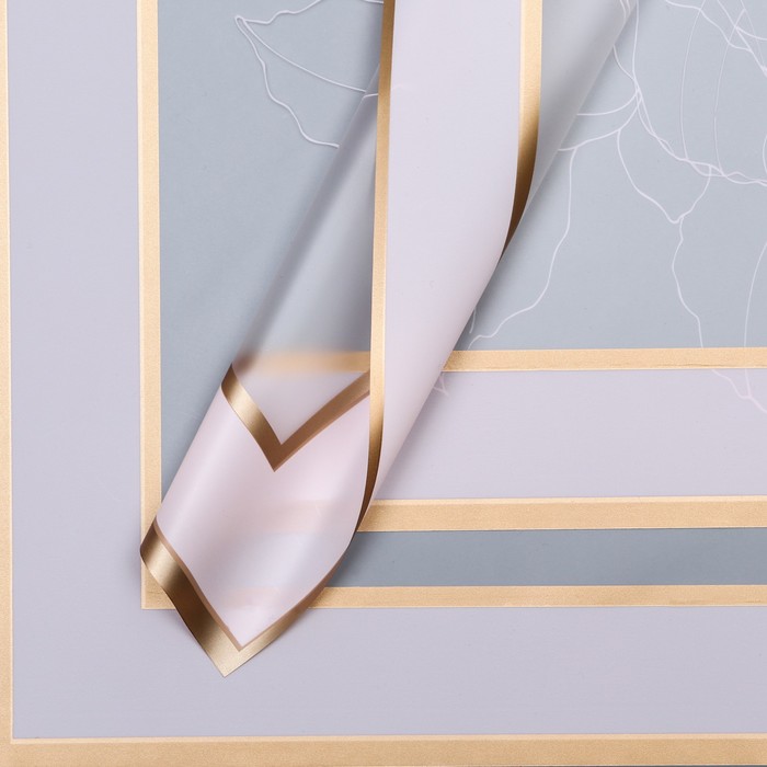 

Пленка для цветов матовая, "Цветы с каймой", 58х58см, розовый (20 шт.), Розовый;серый