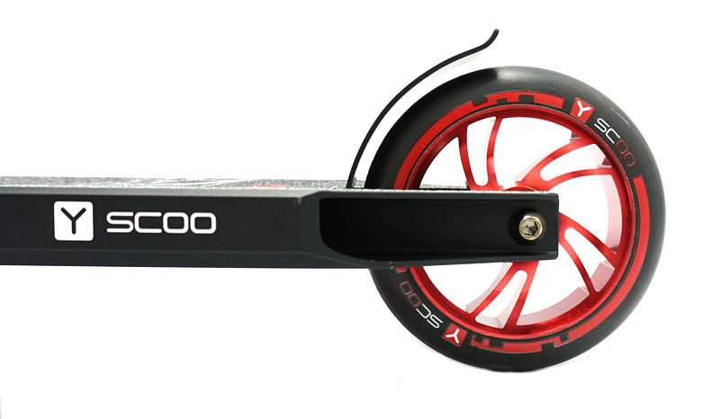 

Самокат трюковый Y-SCOO FLY 120 mm black red, Красный;черный