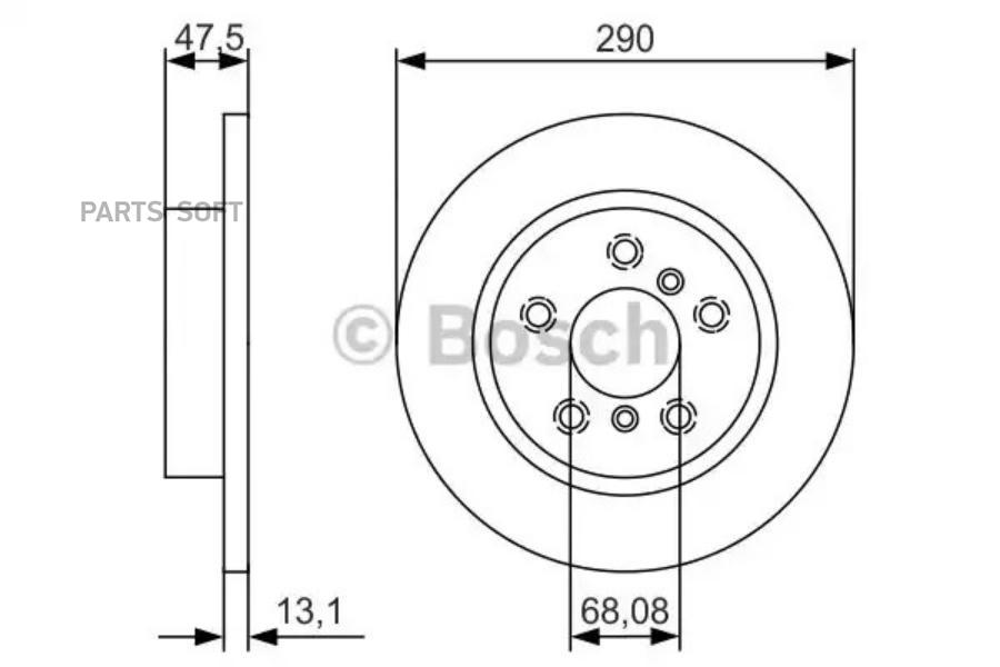 BOSCH 0986479D17 Диск тормозной