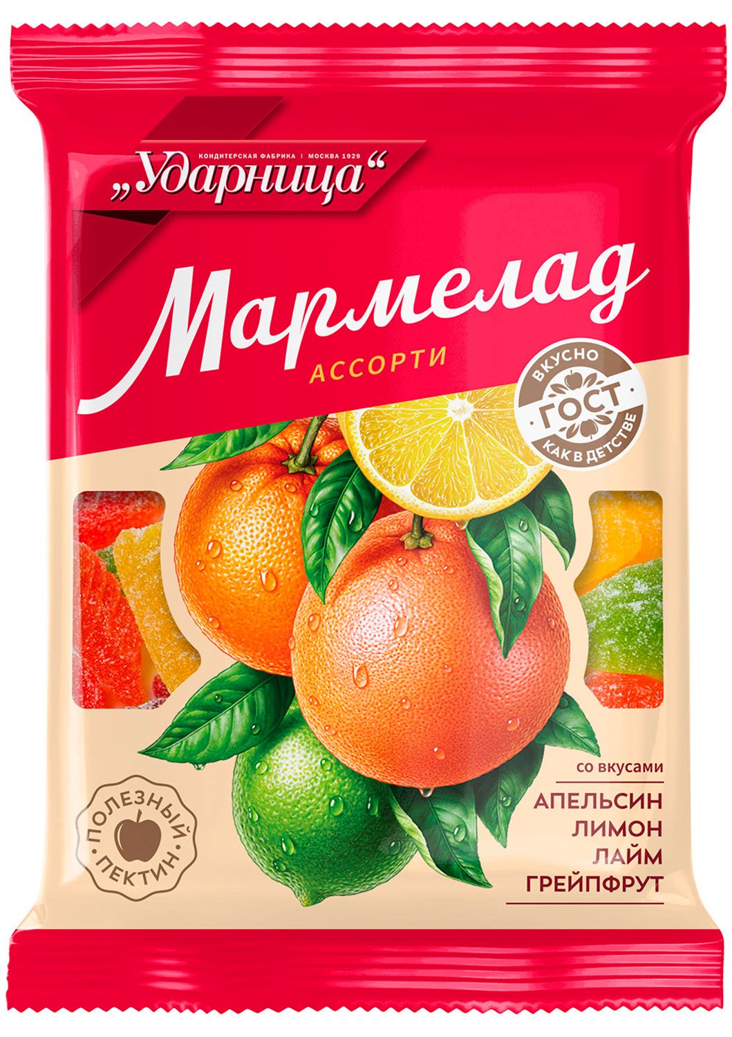 

Мармелад Ассорти" Апельсин, Лимон, Грейпфрут, Лайм Шармэль, 275г
