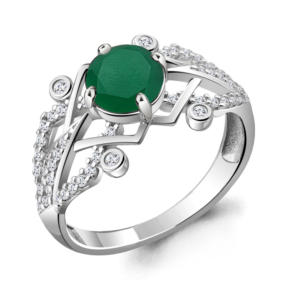 

Кольцо из серебра с агатом р.  Aquamarine 6557309А_925_р, 6557309А_925_р