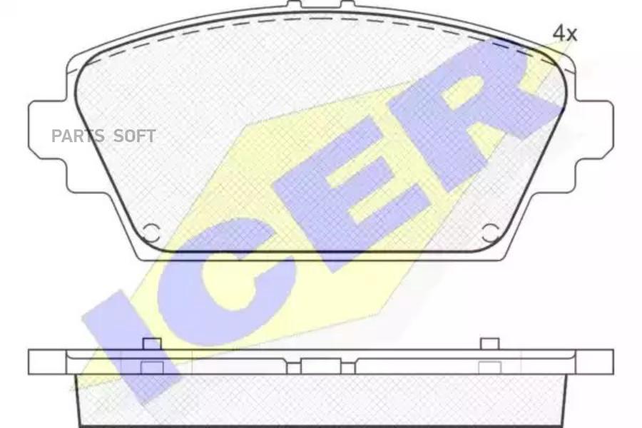 

Колодки Передние 17.2 Мм Nissan Pri/Alm Icer 181581 Icer арт. 181581