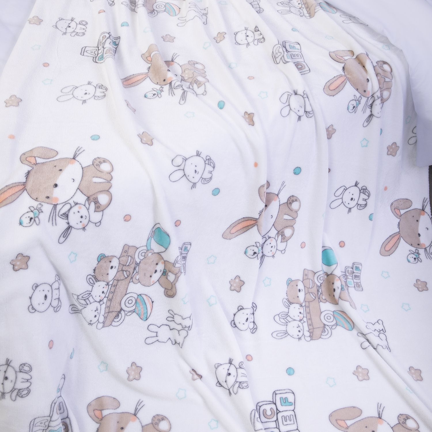 

Плед детский для новорожденных Baby Nice Игрушки белый