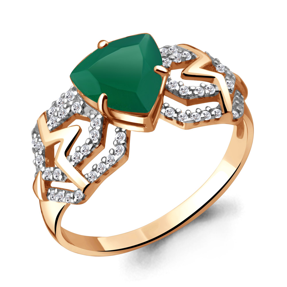 

Кольцо из серебра с агатом р.  Aquamarine 6557709А_925_з, 6557709А_925_з