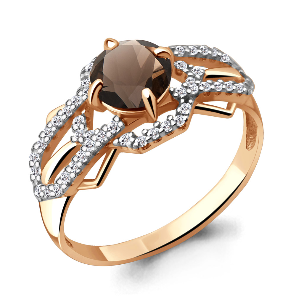 

Кольцо из серебра с кварцем р. 17,5 Aquamarine 6557801А_925_з, 6557801А_925_з