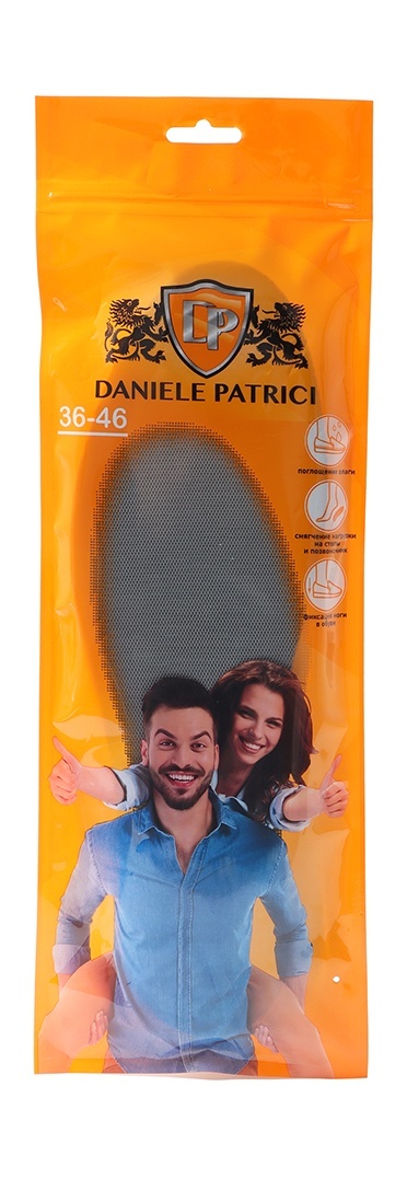 Стельки унисекс Daniele Patrici 229809 серые one size