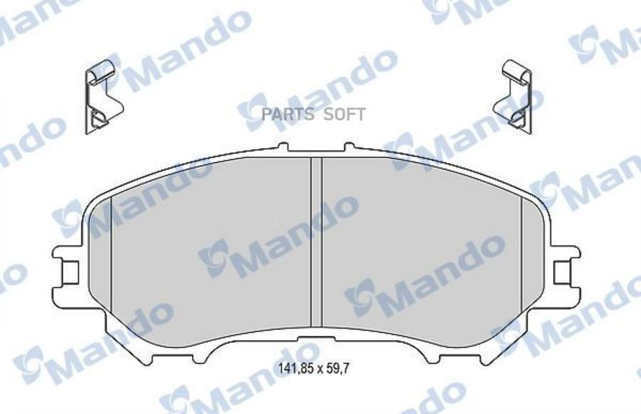 

Тормозные колодки Mando дисковые MBF015288