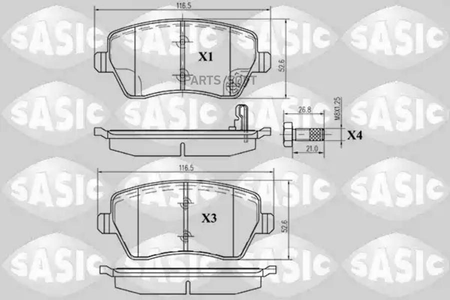 Тормозные колодки SASIC дисковые 6214011