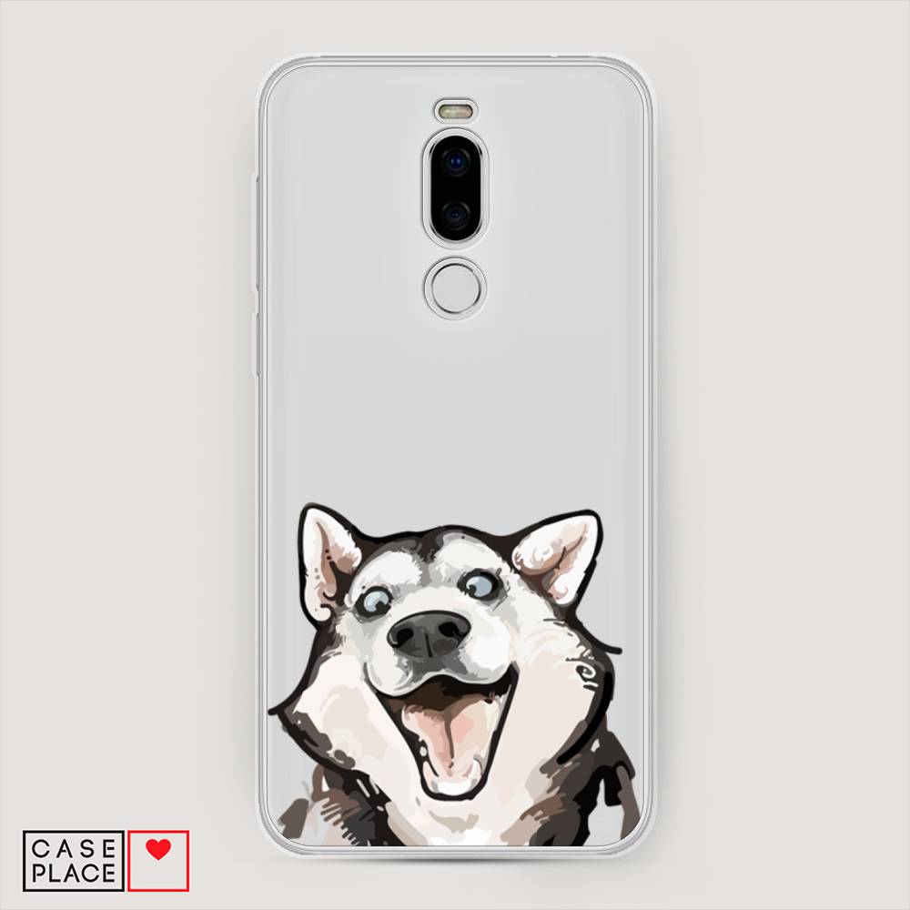 

Чехол Awog на Meizu X8 "Радостный хаски", Белый;голубой;черный, 72950-1