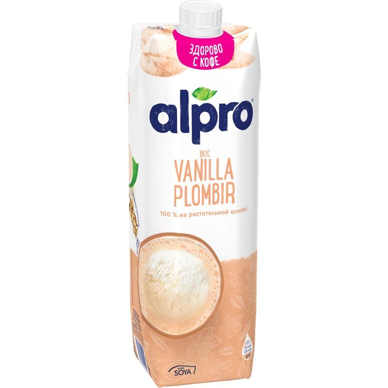 Напиток соевый Alpro со вкусом ванильного пломбира 0,9% 1 л