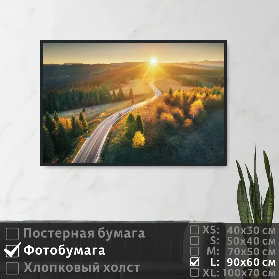 

Постер на фотобумаге ПолиЦентр Осенний лес на рассвете 90х60 см, ОсеннийЛесНаРассвете