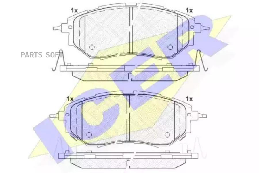 

Колодки Передние Subaru Forester 13>/Legacy 03>/Tribeca 05> Icer 181697 Icer арт. 181697