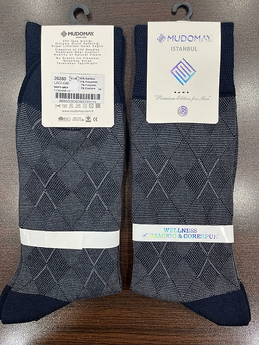 

Носки мужские MUDOMAY 26280 синие 41-44, Синий, 26280