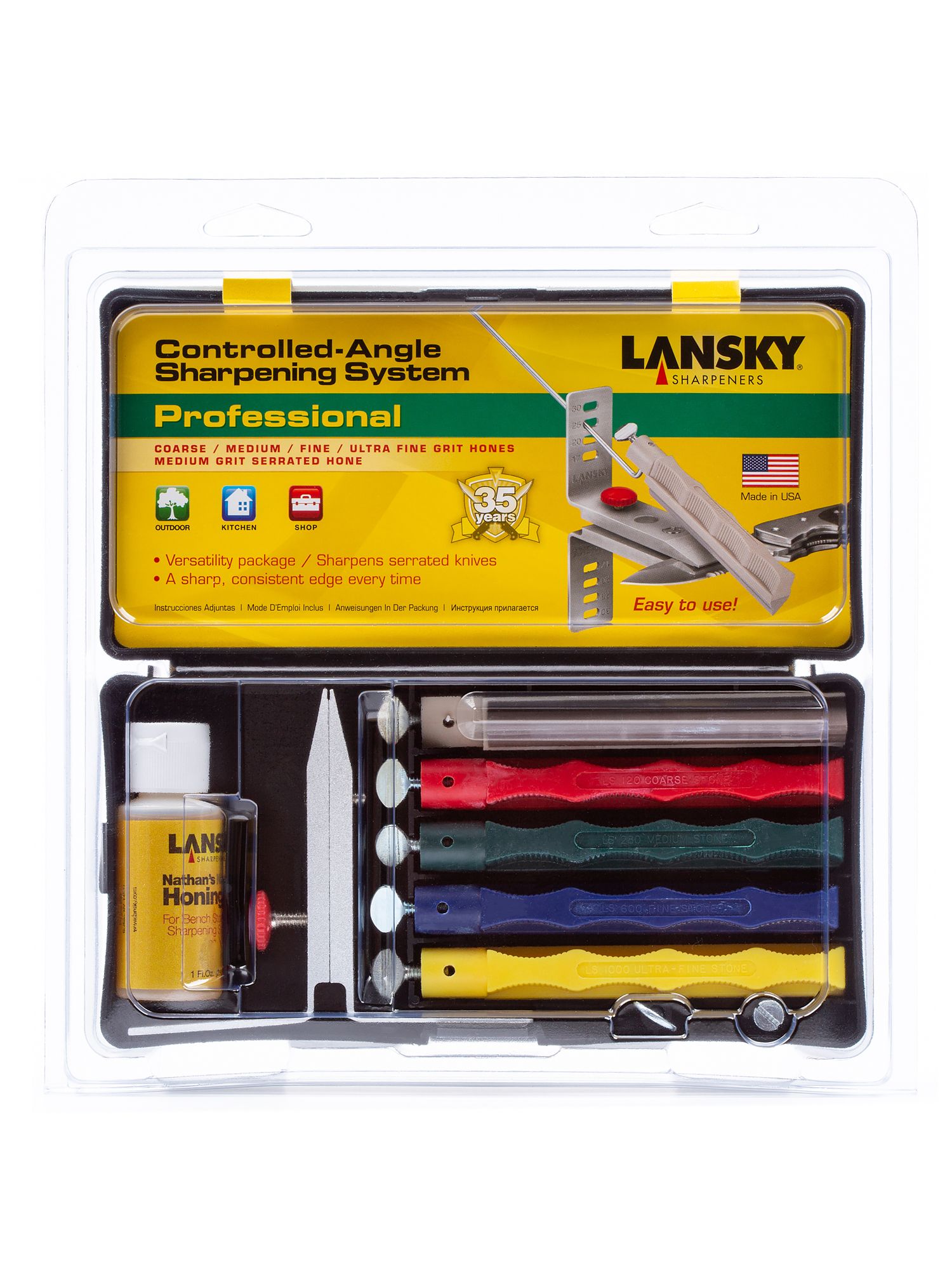 фото Точилка для ножей lansky professional knife sharpening system lkcpr, 5 камней