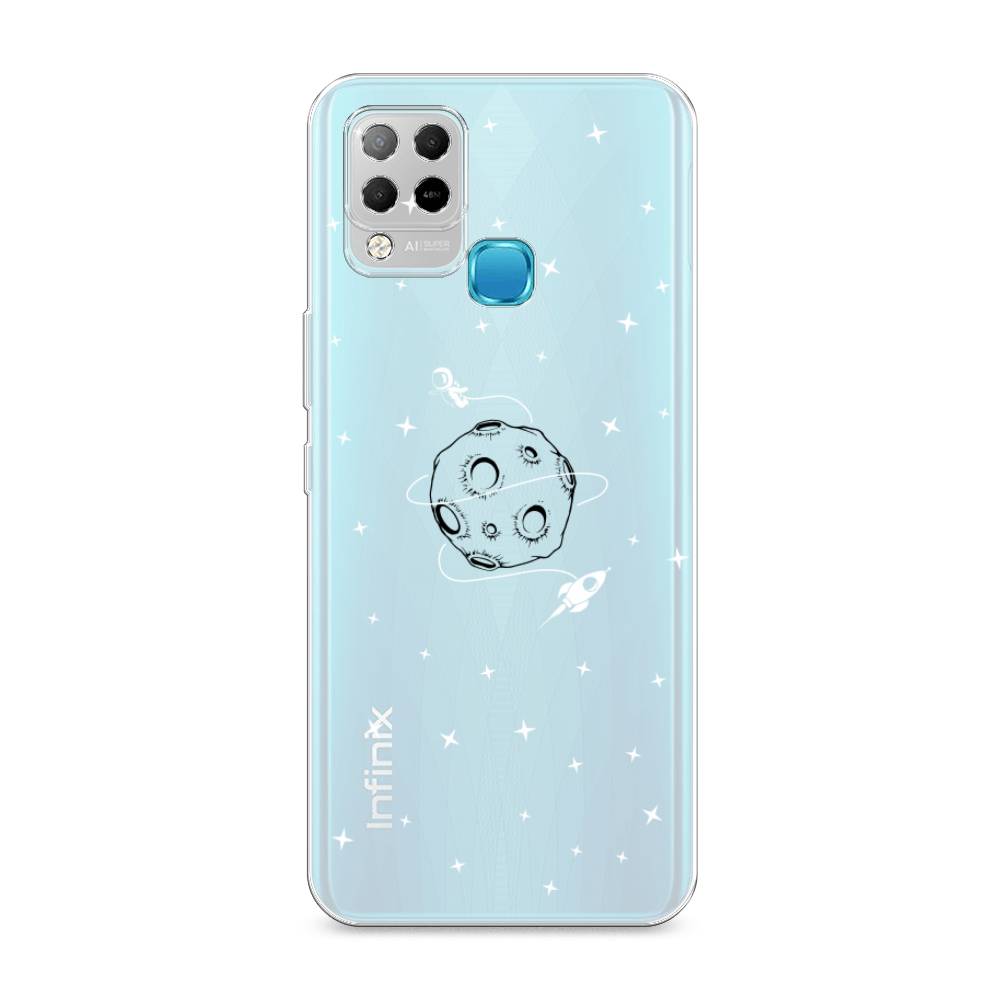 

Чехол на Infinix HOT 10S "Полет вокруг луны", Белый;серый;черный, 3100250-2