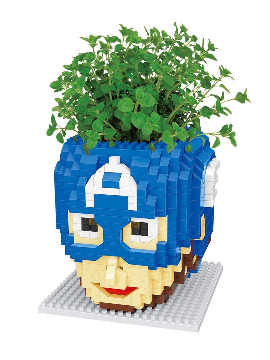 фото Конструктор wisehawk captain america with plant gift series, 645 деталей, no. 2598, 110667