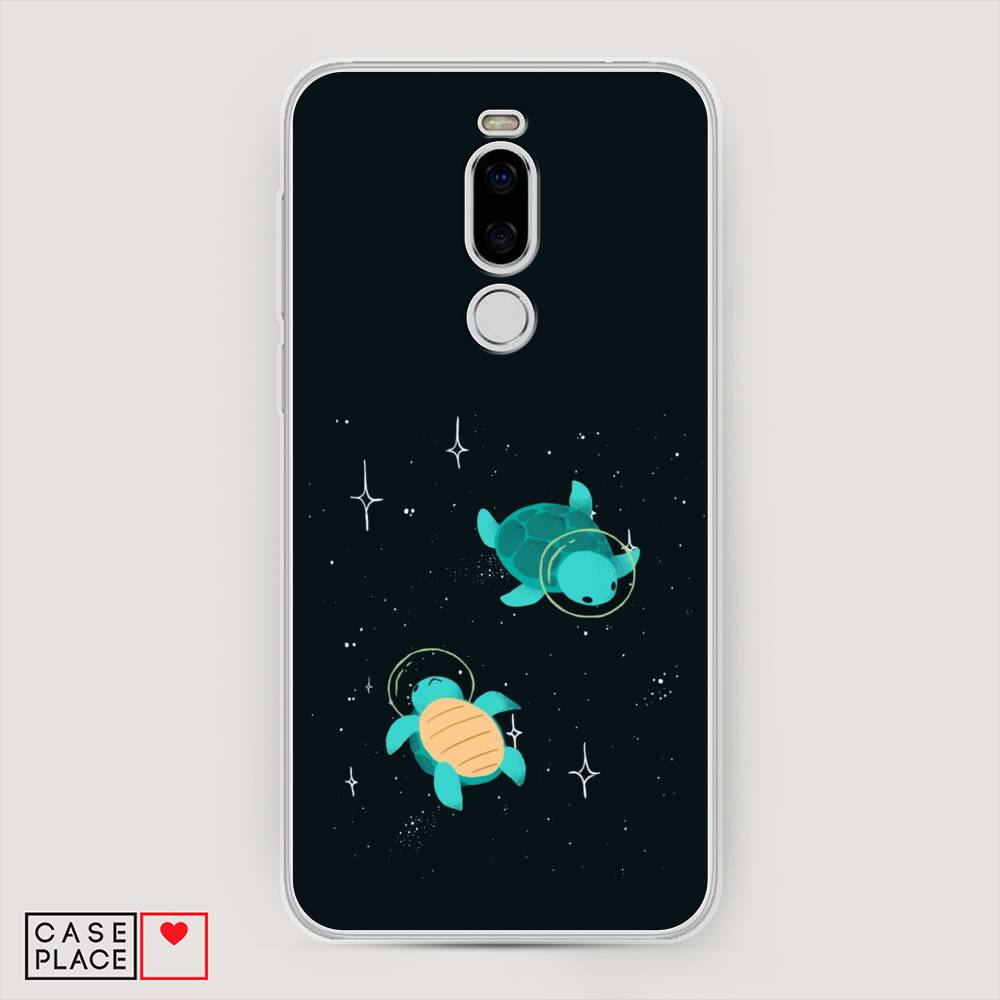 

Чехол Awog на Meizu X8 "Черепашки космонавты", Черный;синий, 72950-4