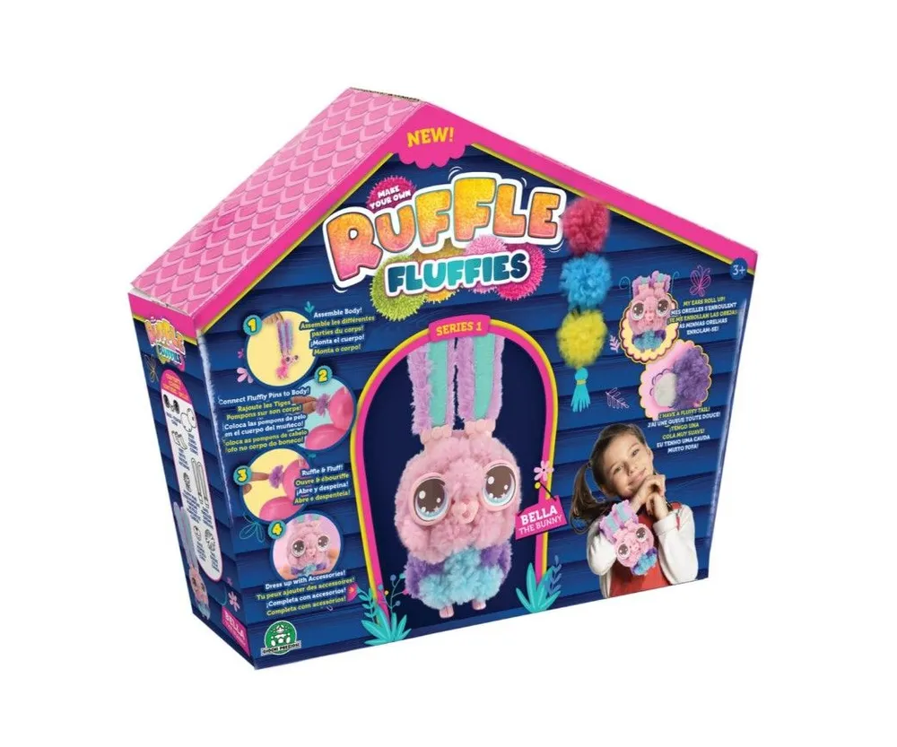 Набор для создания игрушки из помпонов Ruffle Fluffies Зайка Белла HUN1820