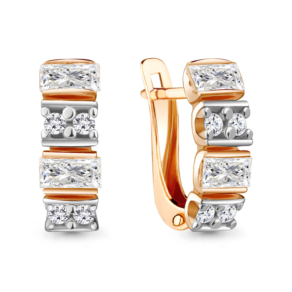 

Серьги из серебра с фианитом Aquamarine 48272А_925_з, 48272А_925_з