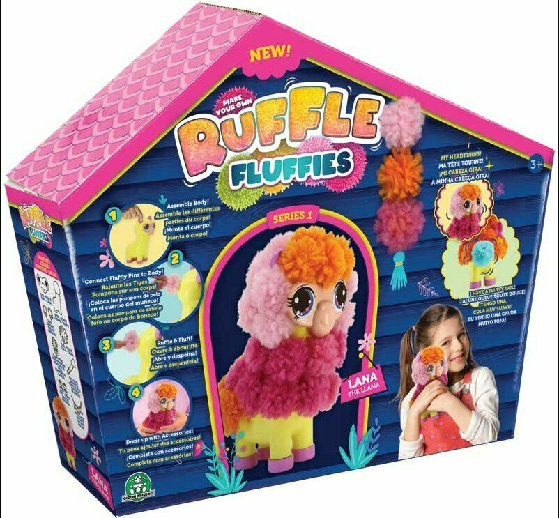 Набор для создания игрушки из помпонов Ruffle Fluffies Лама Лана HUN1819