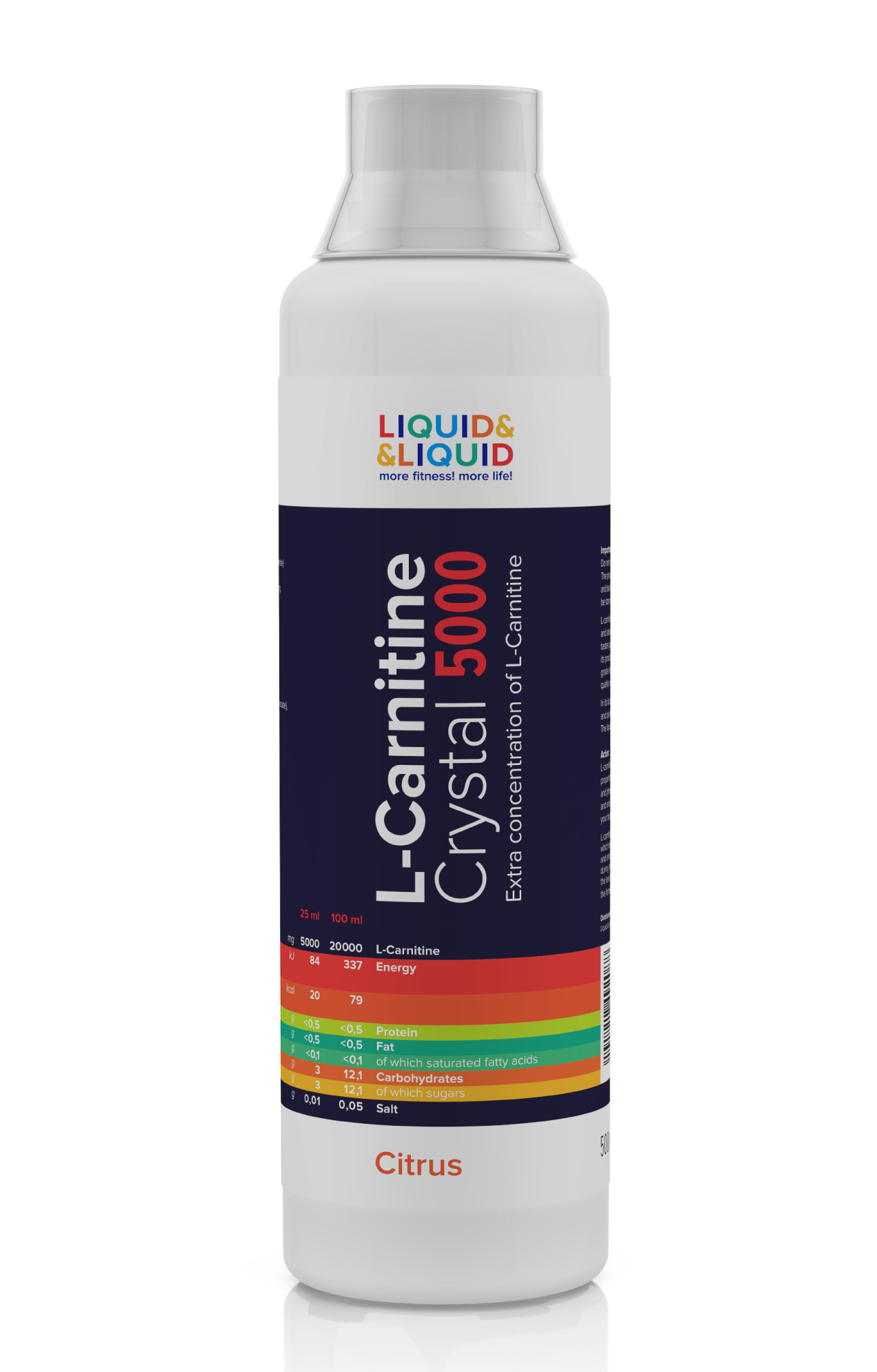 Liquid & Liquid L-Carnitine Crystal 5000, 500 мл, вкус: цитрус