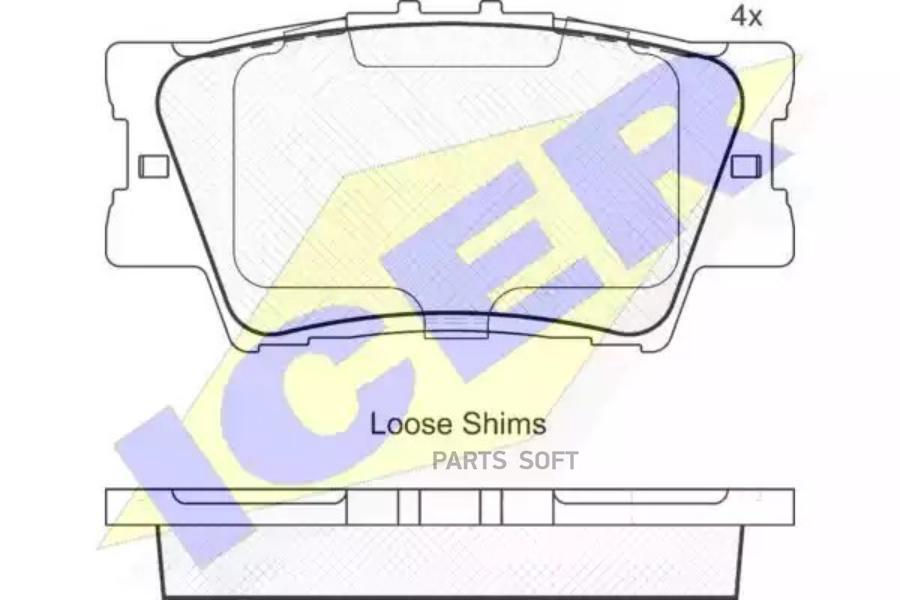 

Колодки Задние Toyota Rav 4 06-/ Camry Icer 181761 Icer арт. 181761