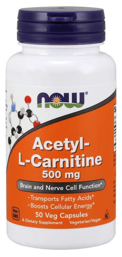 NOW Acetyl L-Carnitine 500 mg, 50 капс