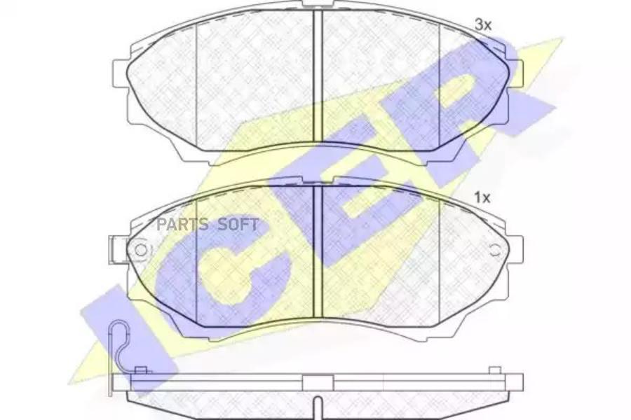 

Колодки Передние Mazda B2500 4wd Icer 181822 Icer арт. 181822