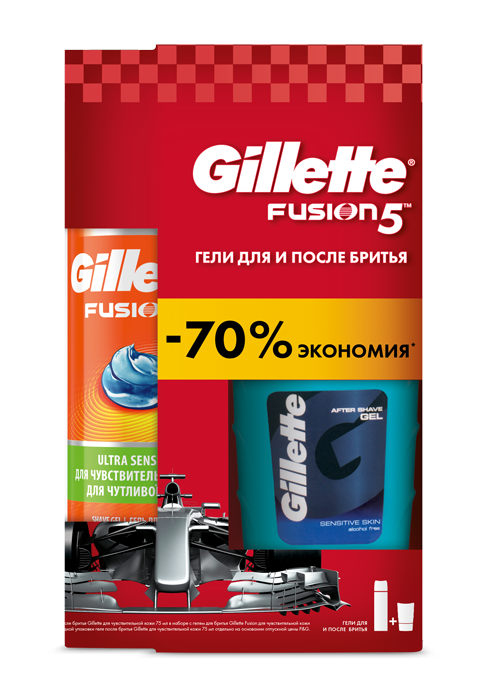 

Набор из гелей для и после бритья Gillette 200 мл и 75 мл, Fusion5