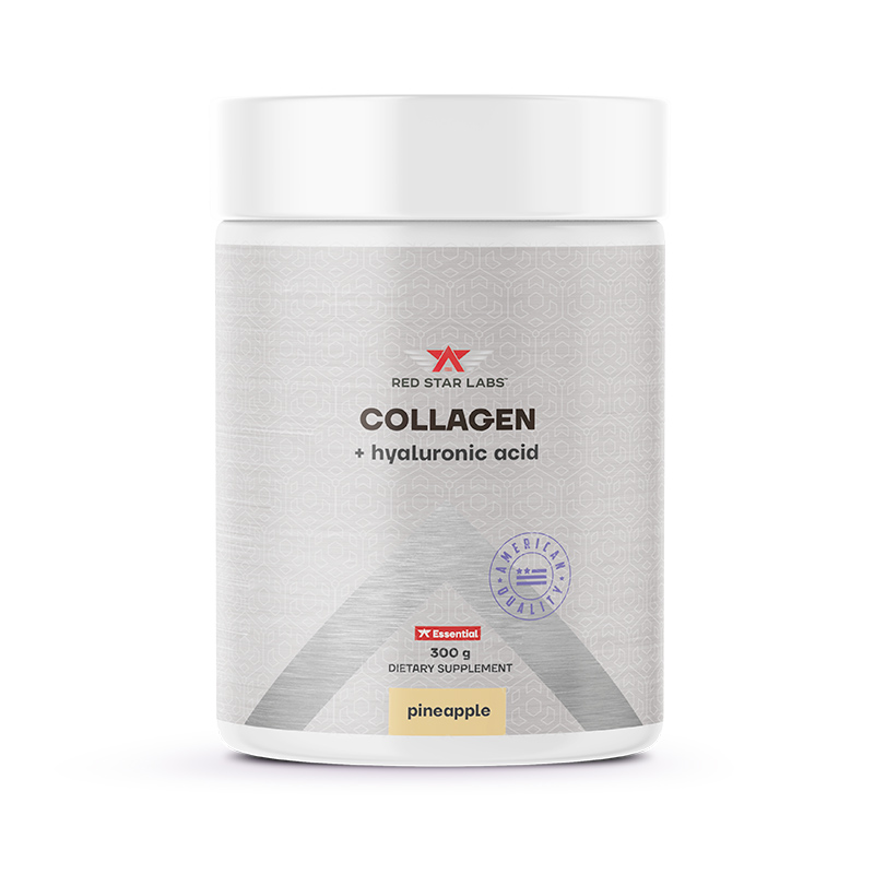 Red Star Labs Collagen+hyaluronic acid, 300 г, вкус: ананас