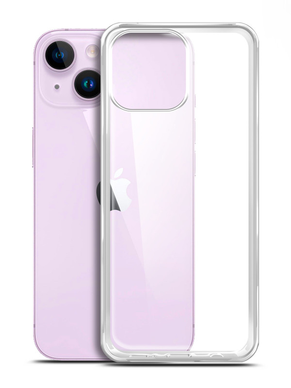 

Чехол силиконовый для Apple iPhone 14 прозрачный, Apple iPhone 14