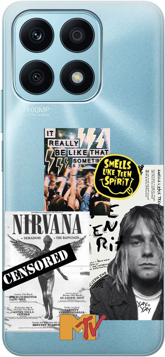 

Силиконовый чехол на Honor X8a с 3D принтом "Nirvana" прозрачный, Прозрачный;белый, 158892