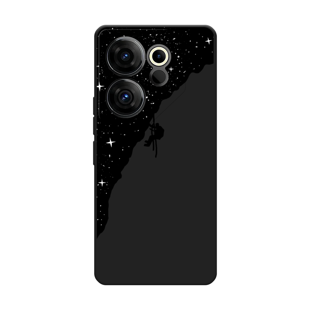 

Чехол Awog на Tecno Camon 20 Premier "Скалолаз в космосе", Черный;белый;бежевый