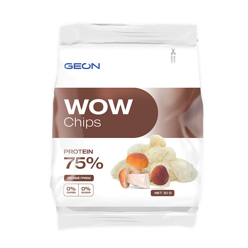 

GEON GEON WOW CHIPS, 75% белка, 30 г, вкус: лесные грибы