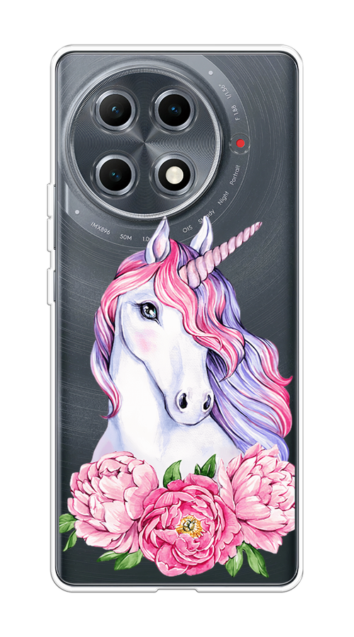 

Чехол на Tecno Camon 30S Pro "Единорог с пионами", Розовый;белый;зеленый, 309550-1