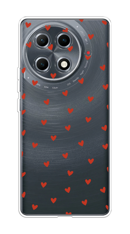 

Чехол на Tecno Camon 30S Pro "Red hearts", Красный;прозрачный, 309550-1