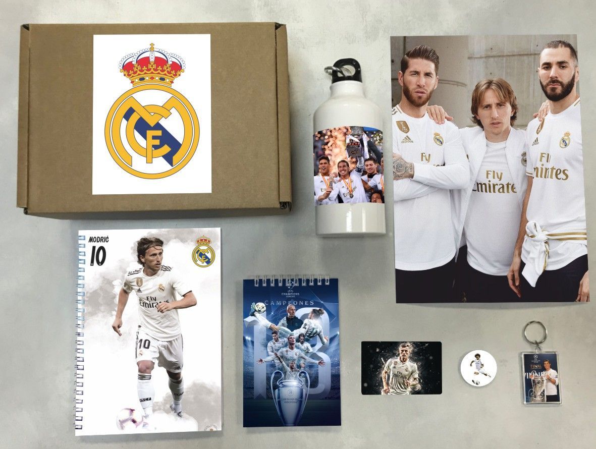 

Бокс с подарком Реал Мадрид, Real Madrid 6 бокс-реал-6, 7 предметов, Бежевый, Реал Мадрид, Real Madrid 6